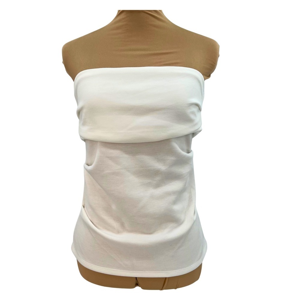 Emerson Lang (Large - NWOT) White Ruched Strapless Top - Picture 8 of 8